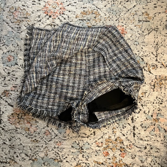 Idem Ditto Multicolor Plaid Tweed Wrap Skort Size Small - Picture 3 of 5